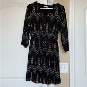 Long sleeve chiffon dress